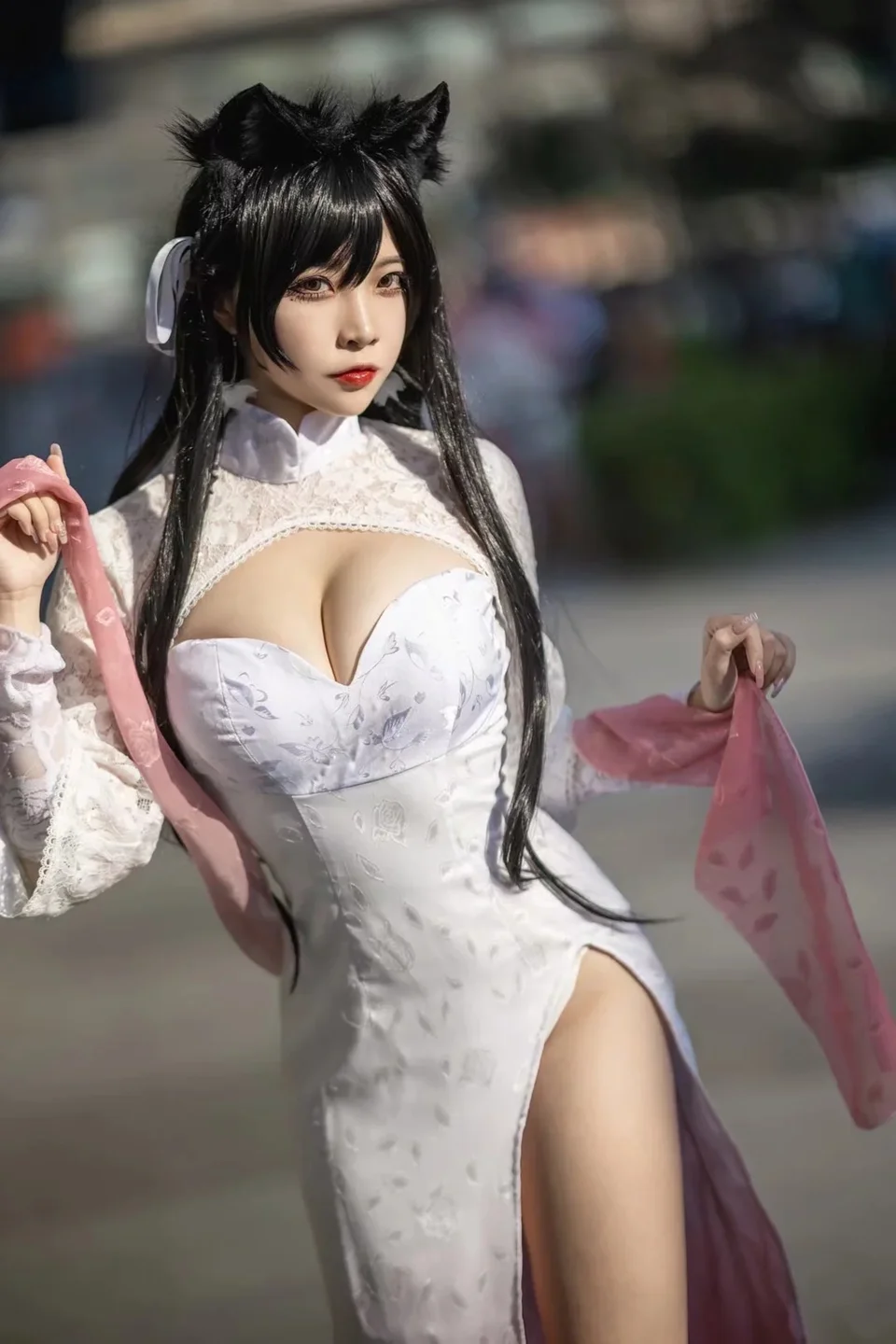 二佐Nisa - No.198 碧蓝航线·爱宕旗袍 [18P-80MB] tg@simisebaisi 【丝足阁】007.webp